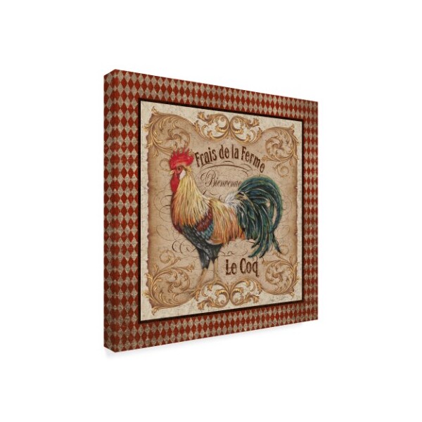 Jean Plout 'Old World Le Coq 1' Canvas Art,14x14